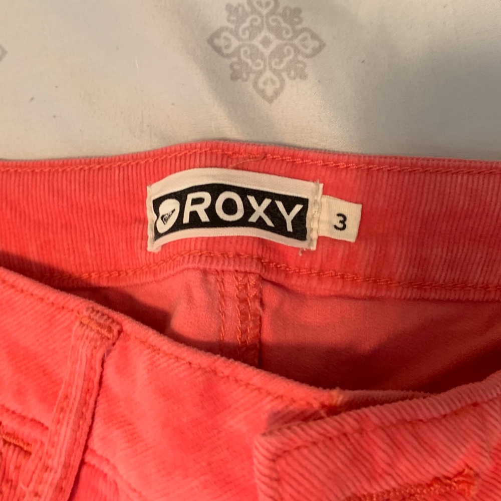 Pink Roxy Corduroy Cutoffs - Picture 2 of 3